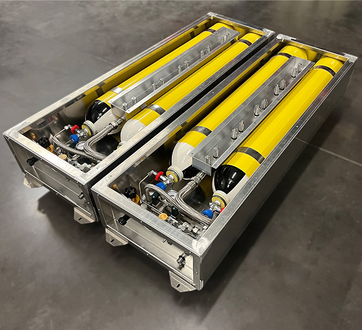 Stockage d’Air Respirable Transportable - Rack Fourgon